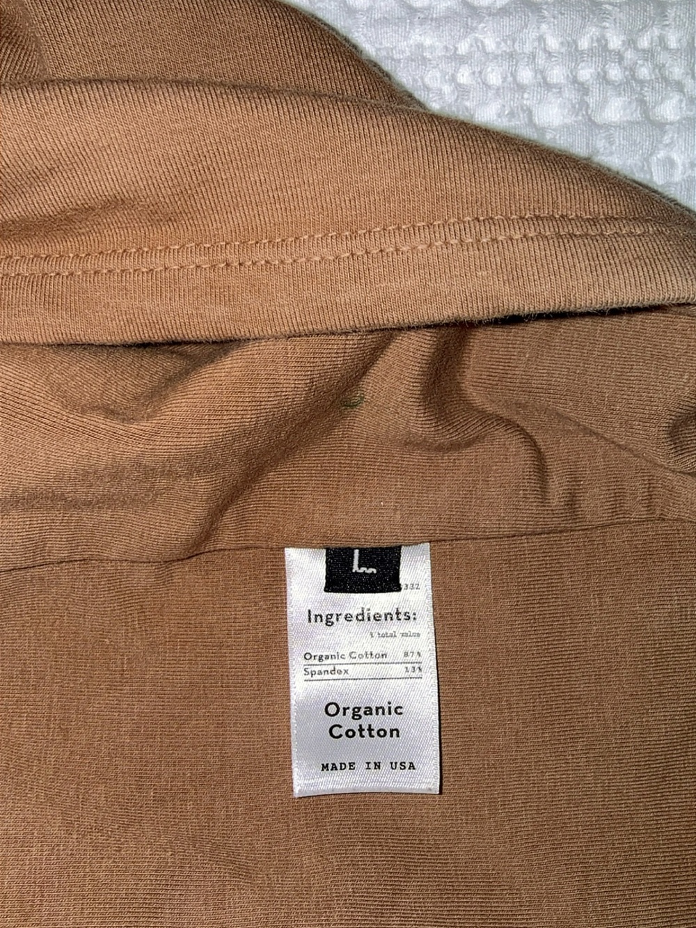 Like New GROCERIES APPAREL Two-Layer Spaghetti Crop Brown Size: Large - Picture 6 of 6
